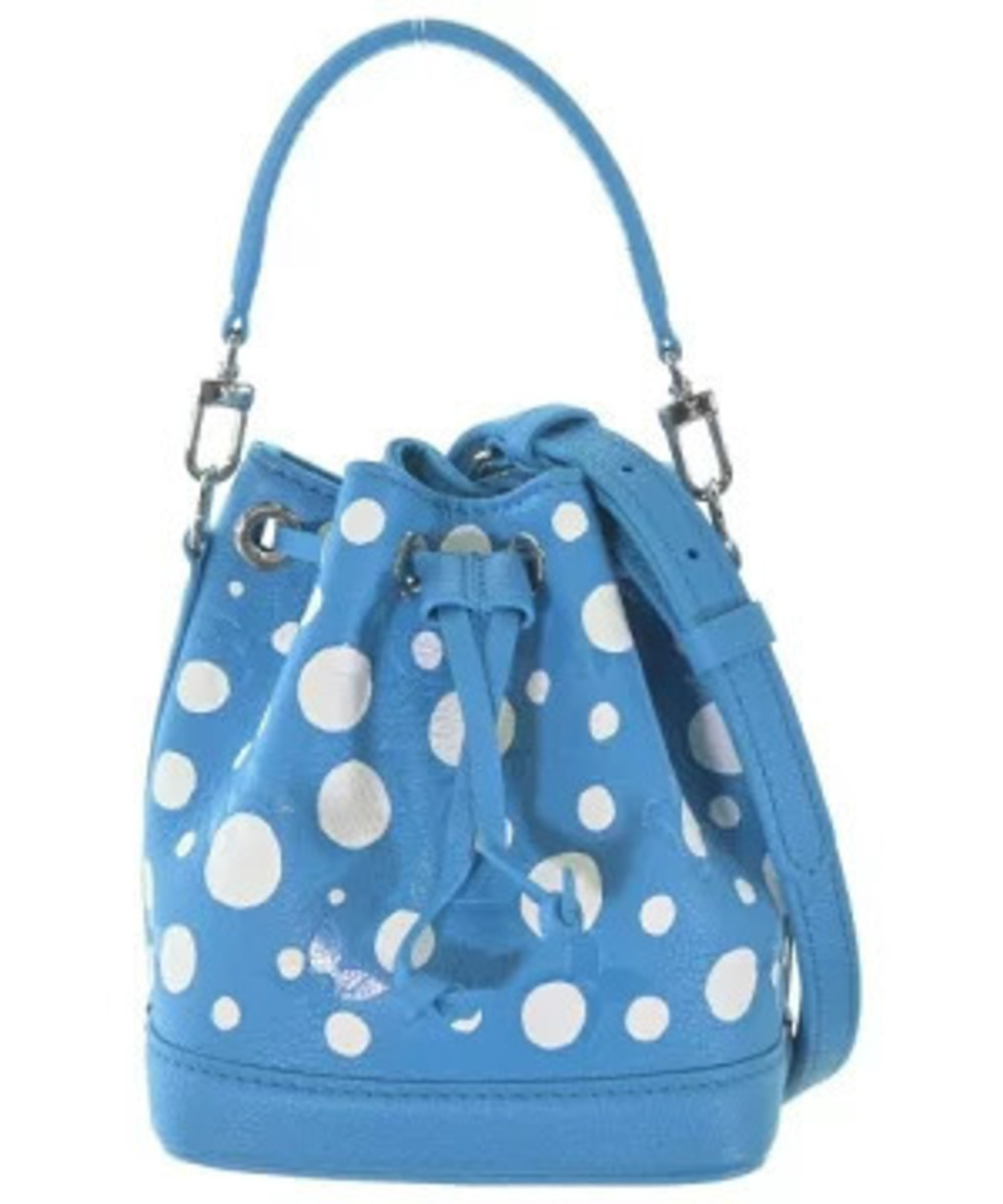 Louis Vuitton Yayoi Kusama Nano Noe bucket bag blue leather Infinity Dot